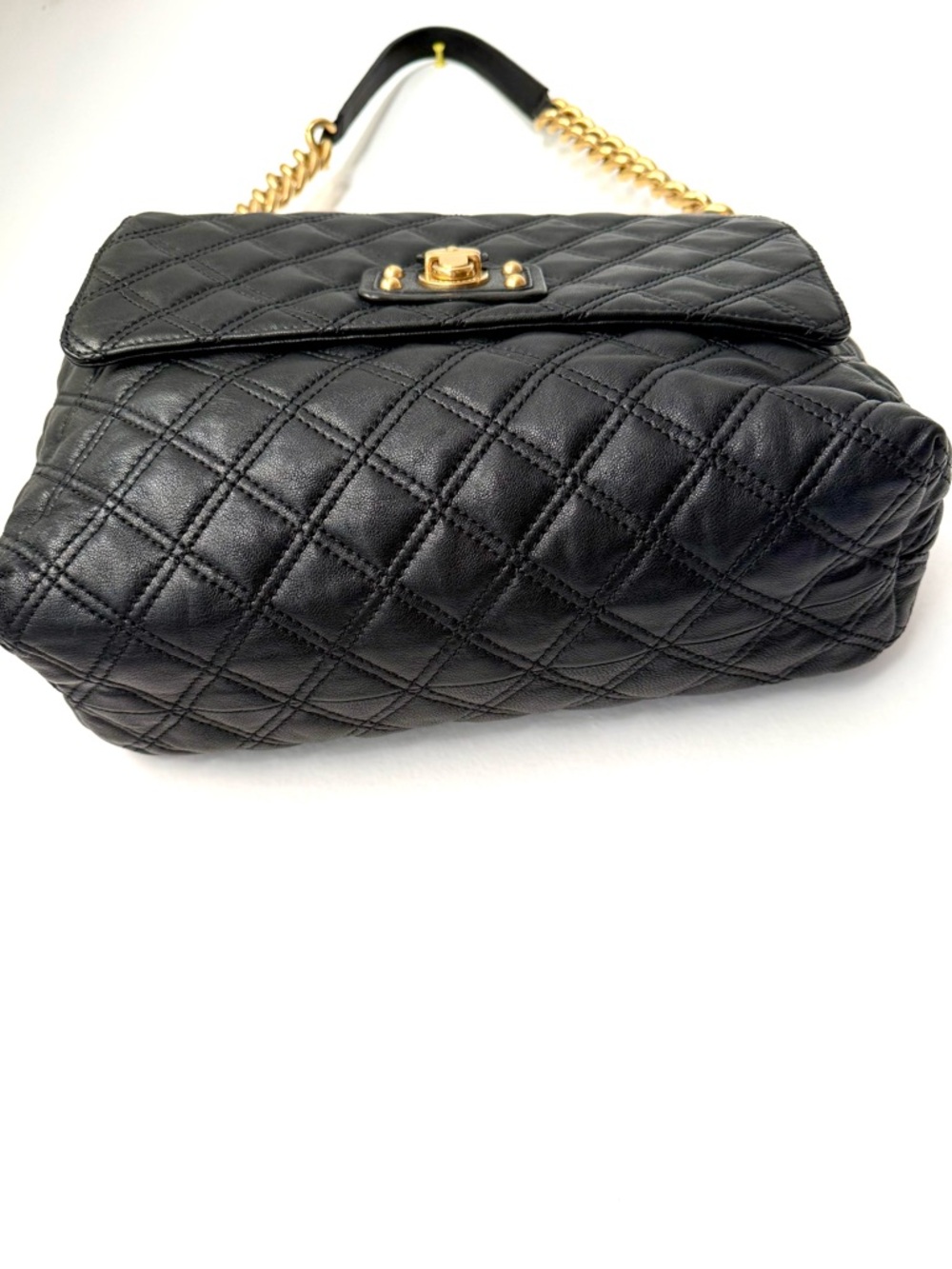 Marc Jacobs Stam Black Quilted Leather Chunky Chain Y2K Shoulder Bag - Picture 2 of 16